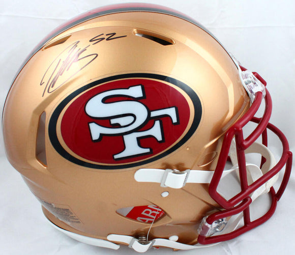 Patrick Willis Autographed F/S 96-08 San Francisco 49ers Speed Authentic Helmet-Beckett W Hologram *Black Image 1