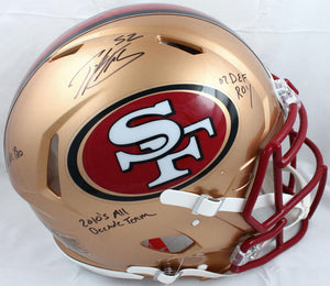 Patrick Willis Autographed F/S 96-08 San Francisco 49ers Speed Authentic Helmet w/3 Insc.-Beckett W Hologram *Black Image 1