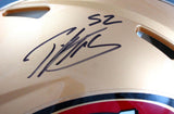 Patrick Willis Autographed F/S 96-08 San Francisco 49ers Speed Authentic Helmet w/3 Insc.-Beckett W Hologram *Black Image 2