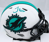 Tyreek Hill Autographed Miami Dolphins Lunar Speed Mini Helmet-Beckett W Hologram *Teal Image 1