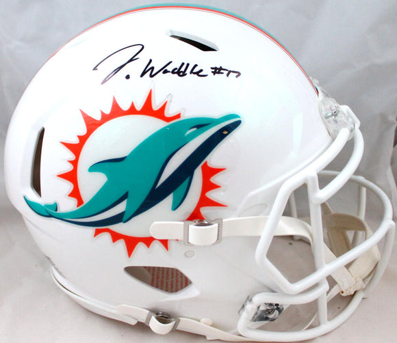 Jaylen Waddle Autographed Miami Dolphins F/S Speed Authentic Helmet-Fanatics*Black Image 1