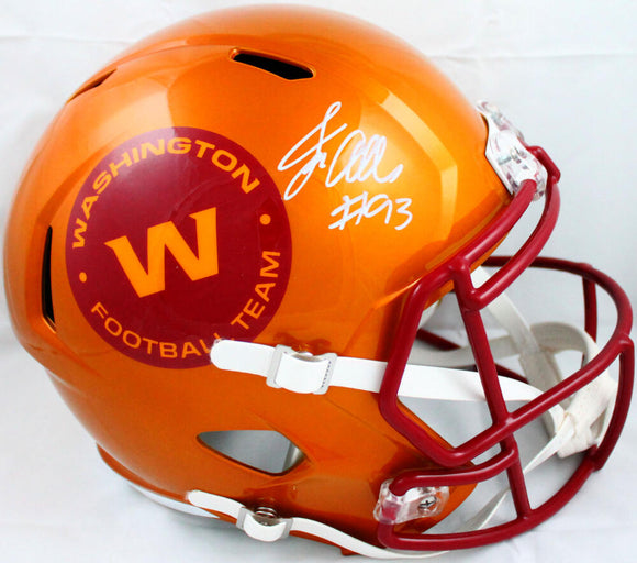 Jonathan Allen Autographed Washington Football Team F/S Flash Speed Helmet-Beckett W Hologram *White Image 1