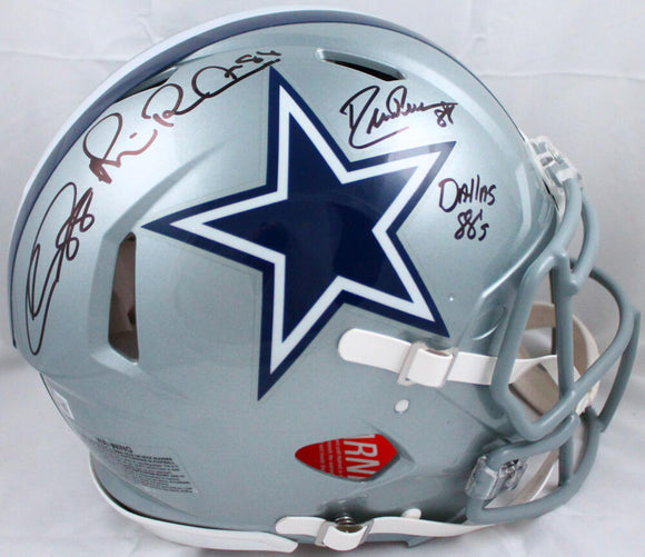 Lamb/Irvin/Pearson Signed Dallas Cowboys F/S Speed Authentic Helmet-Fanatics/BAW Holo Image 1