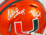 Warren Sapp Autographed Miami Hurricanes Flash Speed Mini Helmet w/Insc.-Beckett W Hologram *White Image 2
