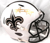 Alvin Kamara Autographed New Orleans Saints F/S Flat White Speed Helmet-Beckett W Hologram *Gold Image 1