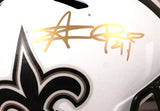 Alvin Kamara Autographed New Orleans Saints F/S Flat White Speed Helmet-Beckett W Hologram *Gold Image 2