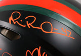 Sapp, Irvin, Johnson, Lewis, Gore Signed F/S Miami Hurricanes Black Speed Authentic Helmet-Beckett W Hologram/JSA W *Orange Image 3