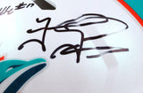 Jaylen Waddle/Tua Tagovailoa Autographed Miami Dolphins F/S Speed Authentic Helmet-Fanatics*Black Image 2