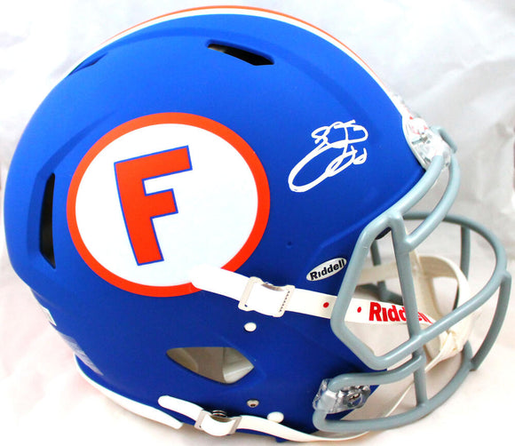 Emmitt Smith Autographed Florida Gators Blue F/S Speed Authentic Helmet *Front- Beckett W Hologram *White Image 1