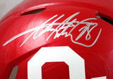 Adrian Peterson Autographed Oklahoma Sooners F/S Riddell Speed Authentic Helmet-Beckett W Hologram *Silver Image 2