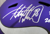 Adrian Peterson Autographed Vikings F/S Speed Helmet w/2 Insc.- Beckett W Hologram *Silver Image 2