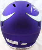Adrian Peterson Autographed Vikings F/S Speed Helmet w/2 Insc.- Beckett W Hologram *Silver Image 5