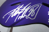 Adrian Peterson Autographed Vikings F/S Speed Authentic Helmet w/2 Insc.- Beckett W Hologram *Silver Image 2