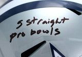 Roy Williams Autographed Dallas Cowboys F/S Speed Helmet w/2 Insc.-Beckett W Hologram *Black Image 3