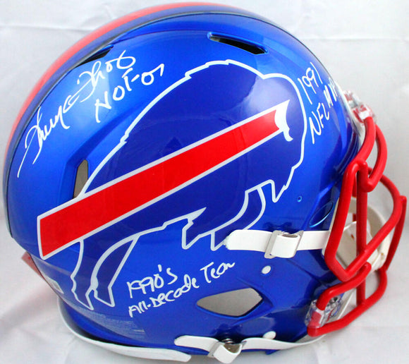 Thurman Thomas Autographed Buffalo Bills F/S Flash Speed Authentic Helmet w/3 Insc.-Beckett W Hologram *White Image 1