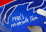 Thurman Thomas Autographed Buffalo Bills F/S Flash Speed Authentic Helmet w/3 Insc.-Beckett W Hologram *White Image 3