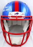 Thurman Thomas Autographed Buffalo Bills F/S Flash Speed Authentic Helmet w/3 Insc.-Beckett W Hologram *White Image 5