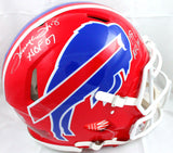 Thurman Thomas Autographed Buffalo Bills 87-01 F/S Speed Authentic Helmet w/2 Insc.-Beckett W Hologram *Silver Image 1