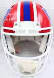 Thurman Thomas Autographed Buffalo Bills 87-01 F/S Speed Authentic Helmet w/2 Insc.-Beckett W Hologram *Silver Image 4