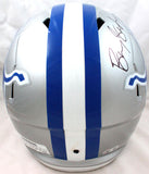 Barry Sanders Autographed Lions 83-02 TB F/S Speed Helmet-Beckett W Hologram *Black Image 4