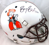 Barry Sanders Autographed Oklahoma State F/S White Schutt Authentic Helmet-Beckett W Hologram *Black Image 1