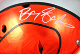 Barry Sanders Autographed Oklahoma State F/S Chrome Schutt Authentic Helmet-Beckett W Hologram *White Image 2