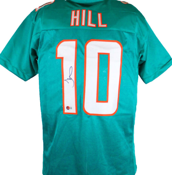 Tyreek Hill Autographed Teal Pro Style Jersey-Beckett W Hologram *Black Image 1