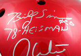 White Owens Sims Autographed OU F/S Schutt Authentic Helmet w/Insc - JSA W Auth Image 4