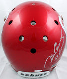 White Owens Sims Autographed OU F/S Schutt Authentic Helmet w/Insc - JSA W Auth Image 6