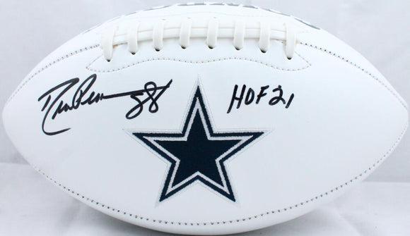 Drew Pearson Signed Cowboys Logo Football w/HOF- Beckett W Hologram *Black Image 1