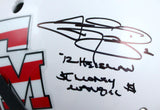 Johnny Manziel Autographed Texas A&M Schutt F/S Stars & Stripes Helmet w/2 Insc.-Beckett W Hologram *Black Image 2