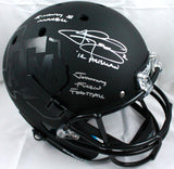 Johnny Manziel Autographed Texas A&M Schutt F/S Black Helmet w/3 Insc.-Beckett W Hologram *Silver Image 1
