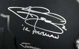 Johnny Manziel Autographed Texas A&M Schutt F/S Black Helmet w/3 Insc.-Beckett W Hologram *Silver Image 2