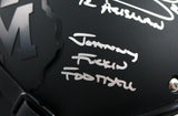 Johnny Manziel Autographed Texas A&M Schutt F/S Black Helmet w/3 Insc.-Beckett W Hologram *Silver Image 3