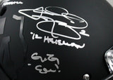 Johnny Manziel Autographed Texas A&M Schutt F/S Black Authentic Helmet w/3Insc.-Beckett W Hologram *Silver Image 2
