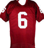 Baker Mayfield Autographed Red College Style Jersey With HT- Beckett Auth Image 3