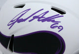 Jared Allen Autographed Minnesota Vikings Lunar Speed Mini Helmet-Beckett W Hologram *Purple Image 2