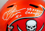 Mike Alstott Autographed TB Buccaneers F/S Flash Speed Helmet w/SB Champs-Beckett W Hologram *White Image 2