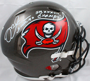 Mike Alstott Autographed Tampa Bay Buccaneers F/S 97-13 Speed Authentic Helmet w/SBC-Beckett W Hologram *White Image 1