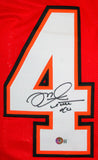 Mike Alstott Autographed Red Pro STAT Style Jersey- Beckett W Hologram *Black Image 2