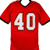 Mike Alstott Autographed Red Pro STAT Style Jersey- Beckett W Hologram *Black Image 3
