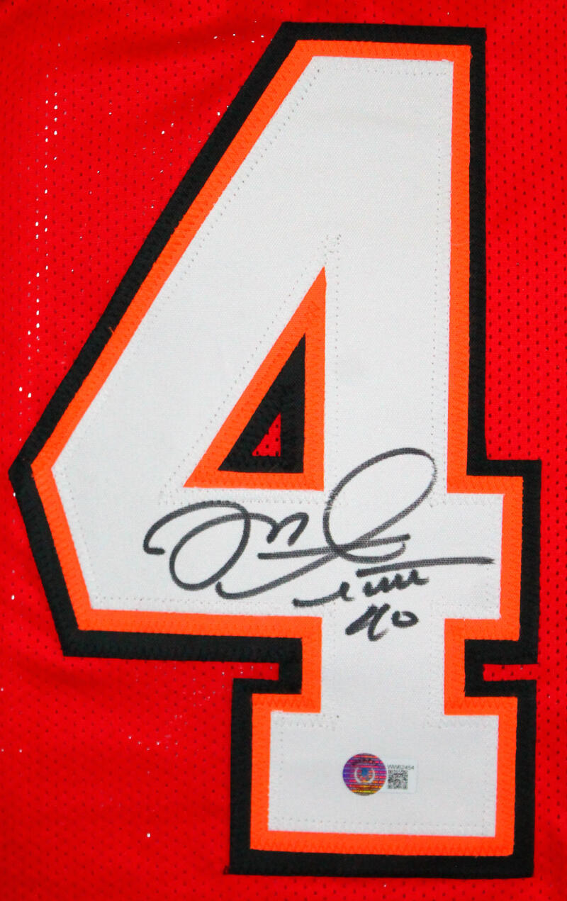 The Jersey Source Mike Alstott Autographed Red Pro Style Jersey *across- Beckett W Hologram *Black