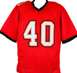 Mike Alstott Autographed Red Pro Style Jersey *across- Beckett W Hologram *Black Image 3