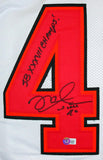 Mike Alstott Autographed White Pro Style Jersey w/SB Champs -Beckett W Hologram *Black Image 2