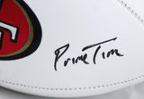 Deion Sanders Autographed San Francisco 49ers Logo Football w/Primetime-Beckett W Hologram *Black Image 3