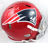 Tom Brady Signed New England Patriots F/S Flash Speed Authentic Helmet-Fanatics/LOA *White Image 1