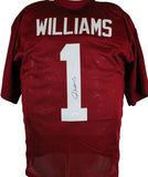 Jameson Williams Autographed Maroon College Style Jersey-JSA *Black Image 1