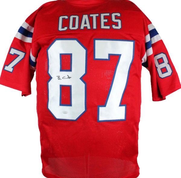 Ben Coates Signed Custom Blue Pro-Style Football Jersey JSA Hologram