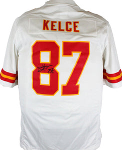 Travis Kelce Autographed Kansas City Chiefs White Nike Game Jersey- Be –  The Jersey Source