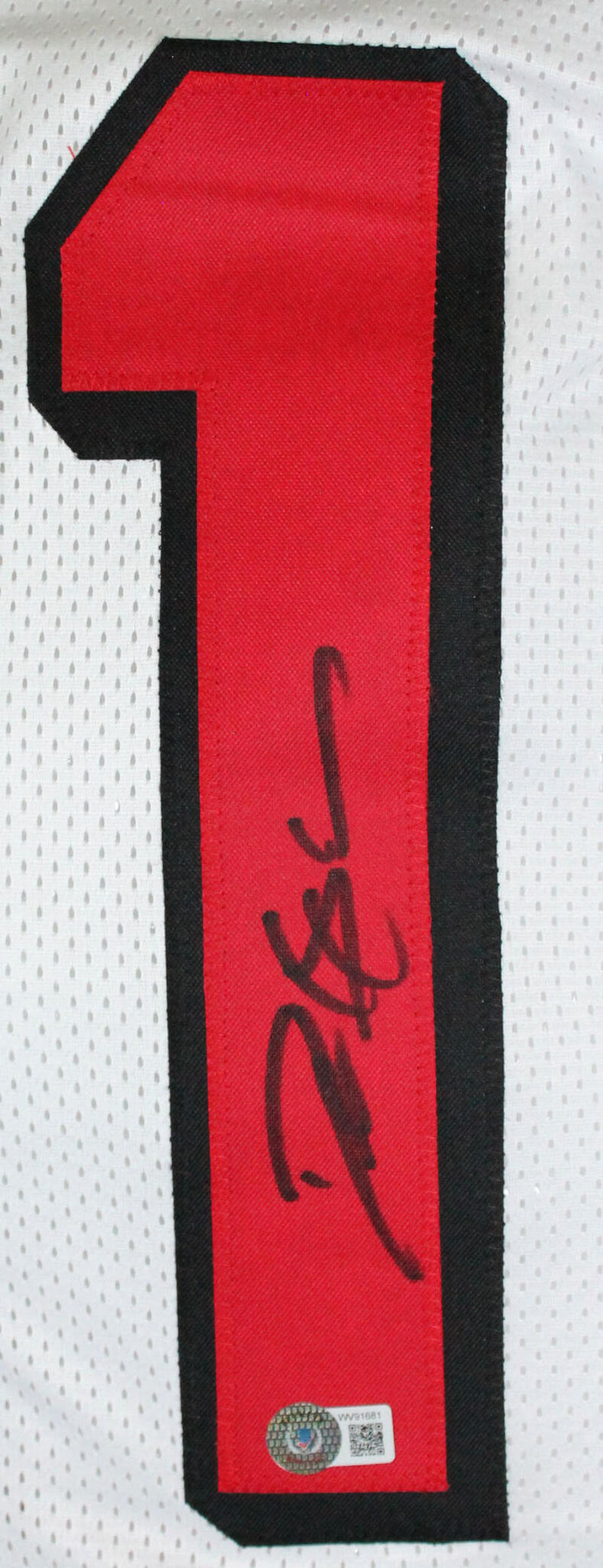 Deion Sanders Signed Stat Jersey (Beckett)